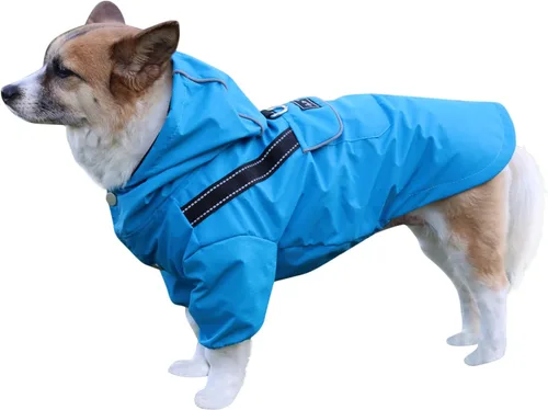 Vista 8 de JoyDaog Impermeable prémium para perro con capucha para perros extra pequeños, chaqueta impermeable para deportes al aire libre, impermeable
