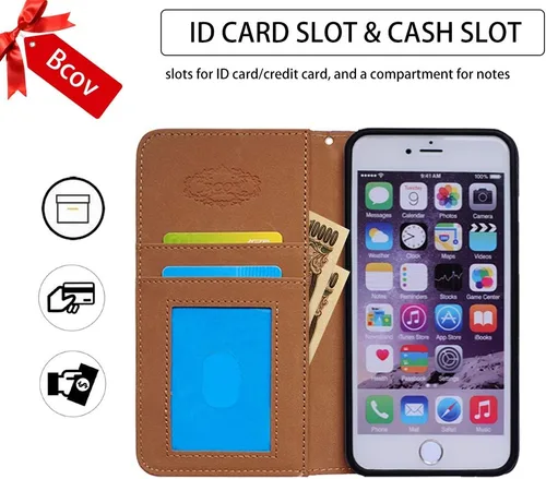 Vista 5 de Bcov Funda para Moto G Stylus 5G (no compatible con G Stylus 4G), funda de cuero con tapa y ranura para tarjetas y soporte para Motorola Moto G
