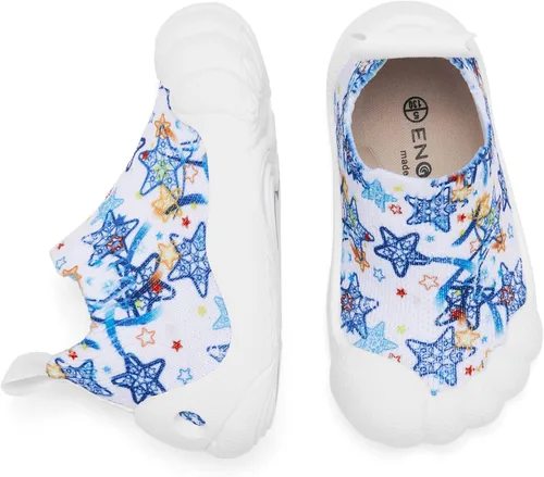 Vista 6 de Engtoy Zapatos de calcetín para bebés, zapatos para caminar para niños y niñas, zapatillas de cinco dedos cerrados, sin cordones