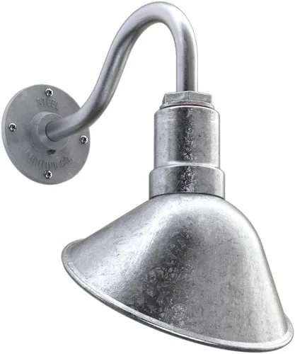 Vista 15 de Steel Lighting Co. Luz de Letrero de Tienda Venice para Pared de Acento de Restaurante al Aire Libre Cúpula de 9 pulgadas Brazo Recto de 6