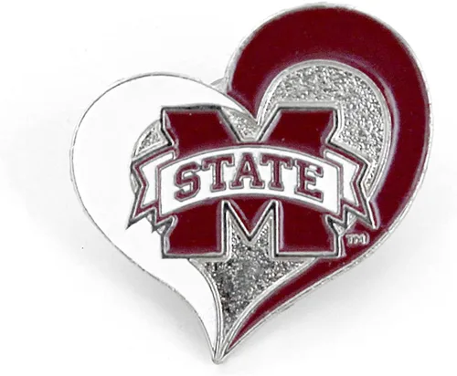 Vista 10 de aminco NCAA - Pin de corazón de remolino unisex