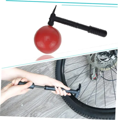 Vista 7 de Toddmomy Inflador de baloncesto para bicicletas de bolsillo, inflador de neumáticos portátil, mini bomba con manómetro para niños, inflador de alta