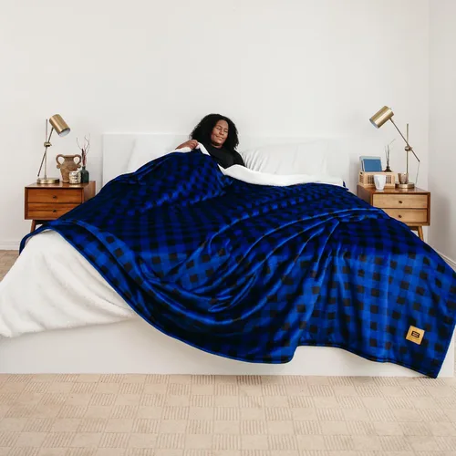 Vista 19 de Big Blanket Co Original Stretch Ballerina - Manta gigante extra grande de 6 x 6 pies, suave, elástica, lavable a máquina, se adapta a toda la familia