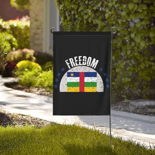 Vista 2 de The Central African Republic Flag And Freedom Garden Flag 12.5"x18" Inch Double Sided Garden Flags Home Lawn Outdoor Decor Flags Party Banner