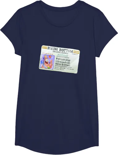 Vista 26 de SpongeBob SquarePants Camiseta con logotipo de Patrick Star Driver License King, Negro
