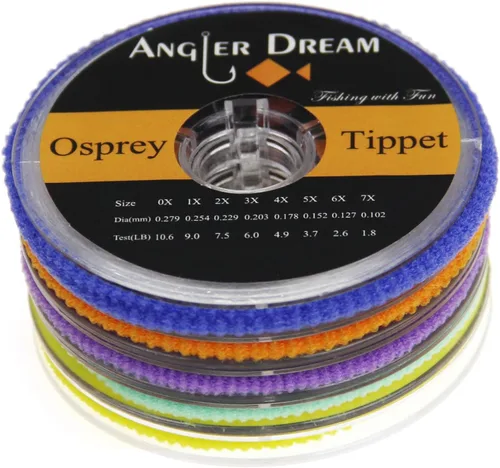 Vista 7 de AnglerDream 2 3 4 5 6X Tippet Line Clear Nylon 50M/55Yds Pesca con Mosca Tippet Línea con Soporte Tippet