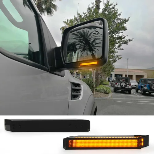Vista 8 de Luces LED de señal de giro para espejo lateral Compatibles con Ford F150 2004-2014 Lámparas Reflectoras Raptor 2010-2014 Expedition 1997-2007 Luces