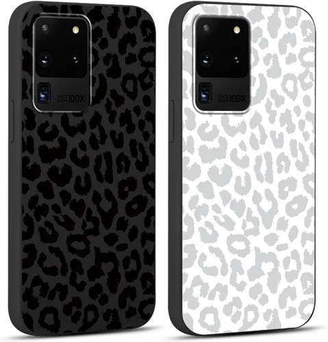 Vista 33 de Pack de 2 fundas con estampado de guepardo para Samsung Galaxy A03s 4G de 6.5", fundas de diseño de patrón de leopardo de lujo, de silicona suave