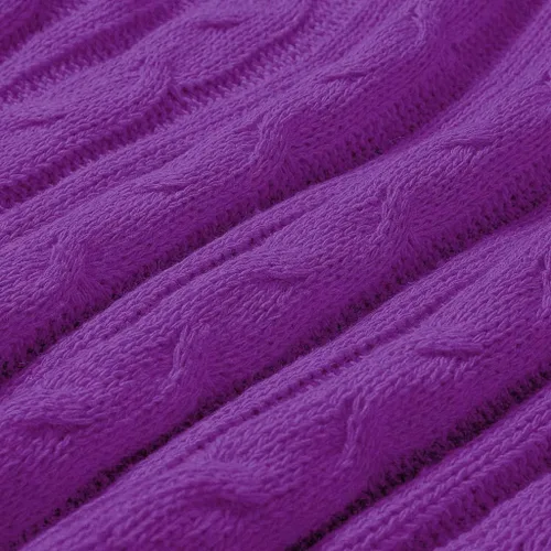 Vista 4 de Hugncmy Conjunto de pantalones de suéter de cuello redondo de color sólido para mujer