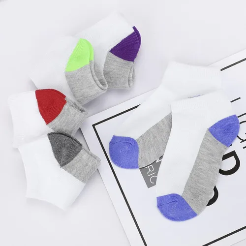 Vista 6 de Auranso 12 pares de calcetines atléticos transpirables para niños y niñas de algodón de corte bajo
