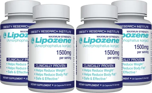 Vista 7 de Lipozene Píldoras de dieta - Suplemento para perder peso - Suprime el apetito - Tres botellas de 90 cápsulas en total