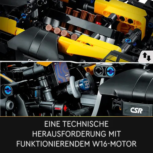 Vista 4 de LEGO 42151 Technic Bugatti - Coche de juguete de carreras, modelo de coche coleccionable, vehículos icónicos de 9 años