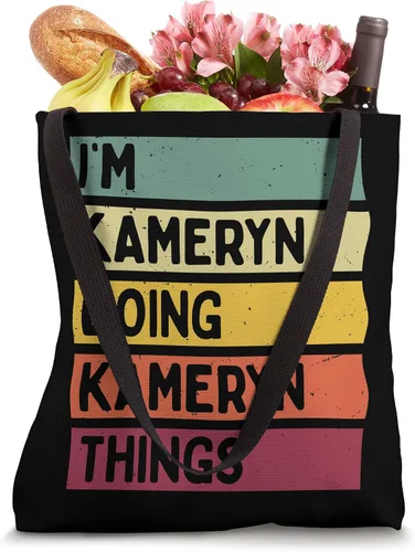 Vista 4 de I'm Kameryn Doing Kameryn Things Funny Custom Name Tote Bag