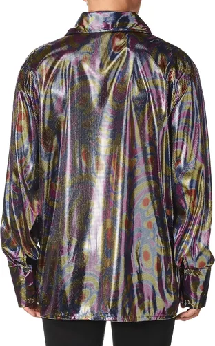 Vista 2 de Forum Novelties Camisa de disfraz de Dynamite Dude Disco de los años 70 para hombre