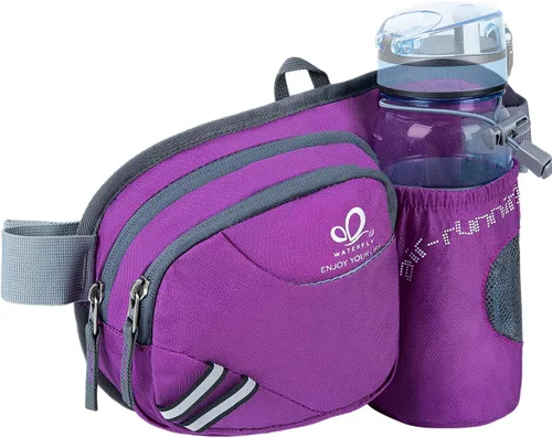 Vista 18 de Waterfly - Cangurera de senderismo con soporte para botella de agua para hombres y mujeres, para correr y pasear al perro, para iPhone 8 Plus