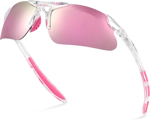 Vista 31 de Gafas de sol deportivas polarizadas para niños y niñas, gafas de béisbol y sóftbol, montura TR90