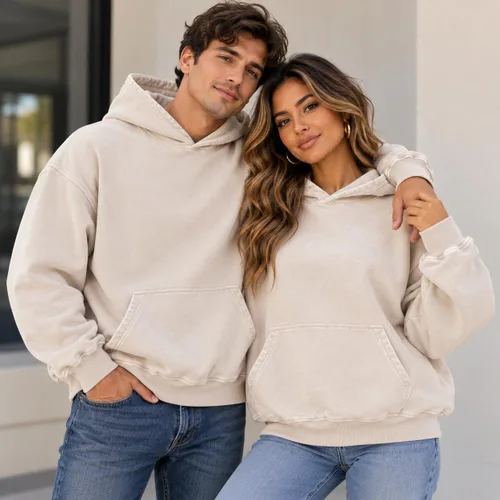 Vista 5 de CHAIRAY Sudaderas con capucha de gran tamaño para mujer, sudaderas con capucha de peso pesado para mujer, sudaderas con capucha vintage con lavado