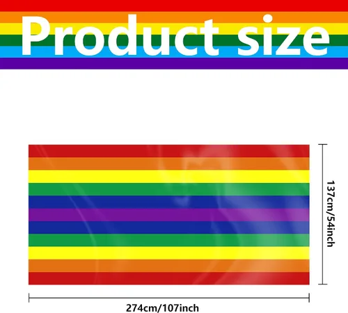 Vista 2 de Paquete de 3 manteles desechables de arco iris, rectangular, 108 x 54 pulgadas, decoración de mantel de plástico impermeable con diseño de arcoíris