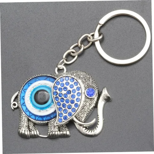 Vista 6 de RORPOIR 1pc Blue Eyes Pendant Evil Eye Wall Pendant Turkish Feng Shui Decorations Blue Eye Keychain Turkish Keychain Evil Eye Keyring Evil Eye Key