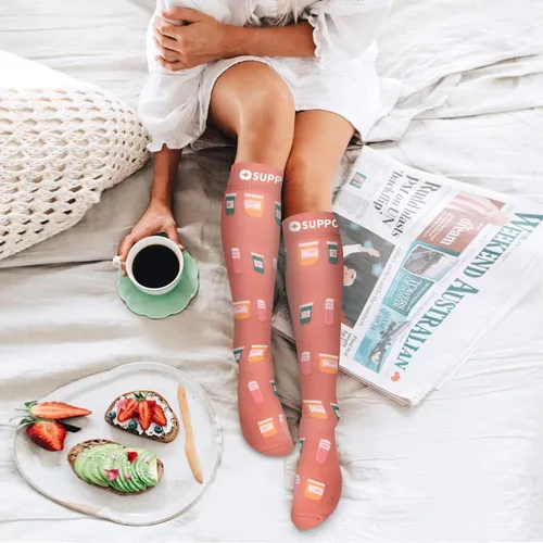 Vista 86 de Bluemaple 6 Pack Copper Compression Socks for Women and Men Circulation-Best Support for Medical, Running,Nursing,Athletic