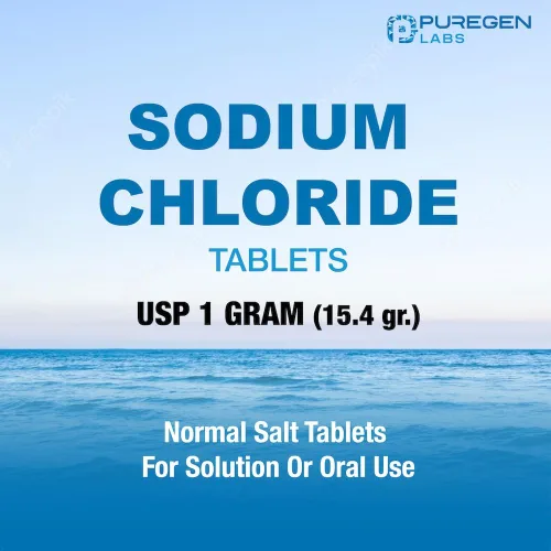 Vista 7 de Puregen Labs Tabletas de cloruro de sodio de 1 gm (1000 mg), USP (0.54 oz.) 100 unidades Tabletas de sal normal Bebida de hidratación