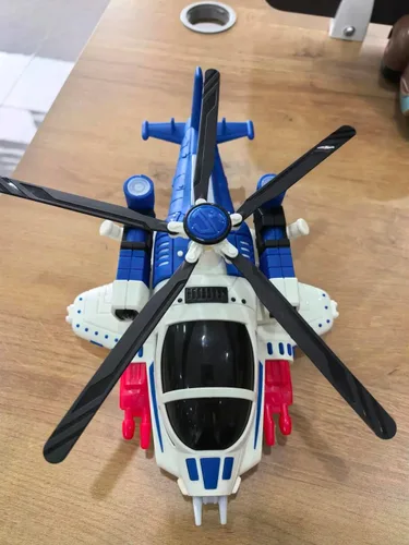 Vista 2 de Helicóptero de juguete con luces para niños pequeños, avión de juguete giratorio 360° con música y Bump & Go, regalo de cumpleaños para niños de 3 a