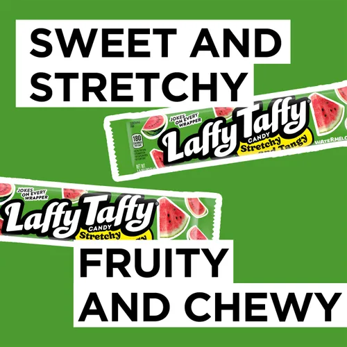 Vista 3 de Laffy Taffy Caramelos elásticos y picantes, sandía, 1.5 onzas (paquete de 24)