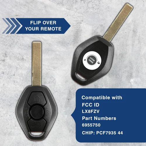 Vista 5 de KeylessOption Llavero de coche con control remoto sin llave para LX8 FZV