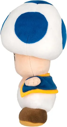Vista 3 de Sanei Super Mario All Star Collection AC31 Blue Toad - Peluche de 8 pulgadas