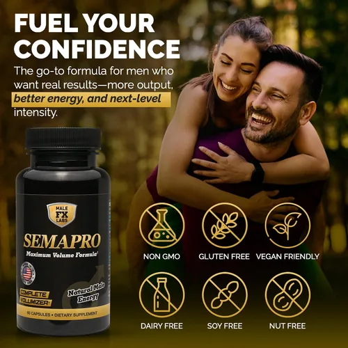 Vista 5 de Volumizador de semen extremo y fórmula energética masculina, resistencia natural, resistencia y salud del semen, 60 cápsulas (suministro de 1 mes)