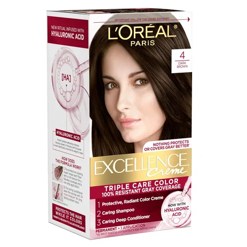 Vista 40 de L'Oreal Paris Excellence Crème Tinte Permanente para el Cabello, Color de Cabello de Triple Cuidado con Complejo Pro-Keratina para una Cobertura