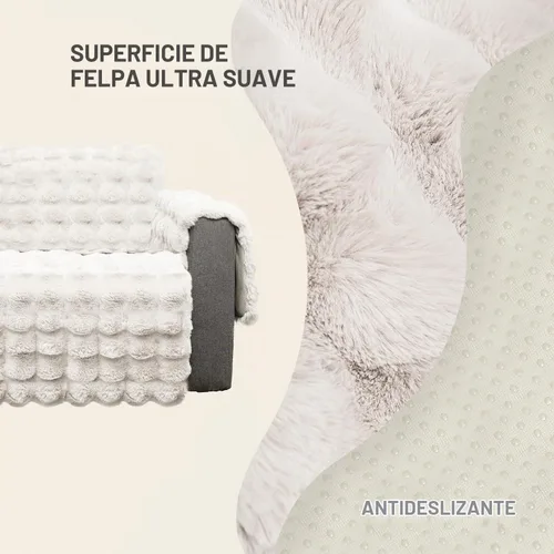 Vista 5 de Funda de sofá de felpa y pelo Shaggy, funda de sofá de imitación de piel de perro, funda impermeable, protector de muebles antideslizante