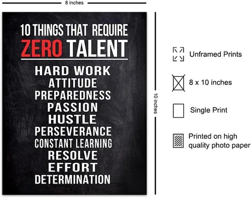 Vista 2 de Arte de pared motivacional, decoración inspiradora de pared de oficina, arte motivacional de oficina, póster, 8 x 10, obra de arte de emprendedor