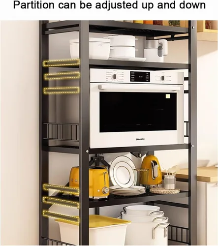 Vista 5 de Estantería plegable para almacenamiento, estantes plegables de metal de 4 niveles con ruedas, estantes y estantes de almacenamiento, estantes