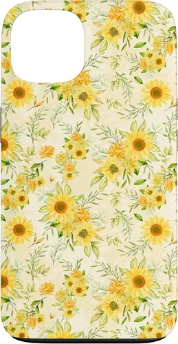 Vista 7 de Cute Sunflower Pattern Yellow Pastel Flower Case for iPhone 16