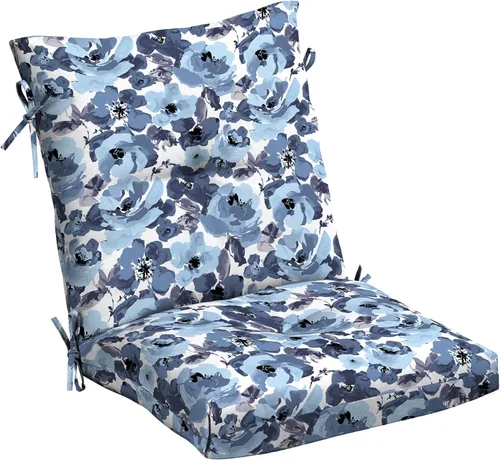 Vista 14 de Arden Selections Cojín de Silla de Comedor Exterior de Felpa Moderna con Mechones y Relleno Blowfill, 21 x 40 pulgadas, Repelente al Agua