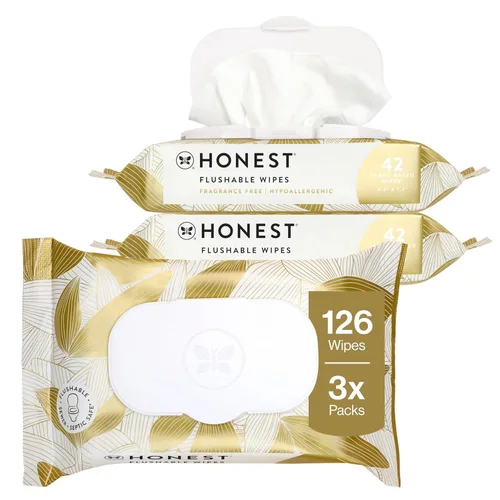 Vista 20 de The Honest Company Toallitas hipoalergénicas desechables para pieles sensibles, hojas tropicales, 42 unidades (paquete de 16)
