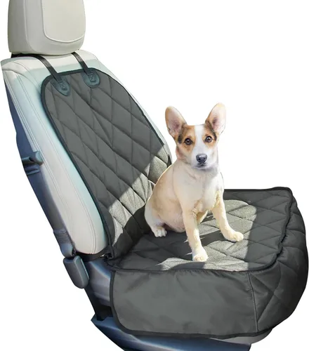 Vista 8 de Funda para asiento delantero de automóvil para perro, impermeable, a prueba de arañazos y antideslizante, duradera para asiento delantero