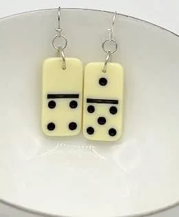 Vista 4 de Pendientes Mini Domino Wire Perforado Dork Nerd Geek Game Funky