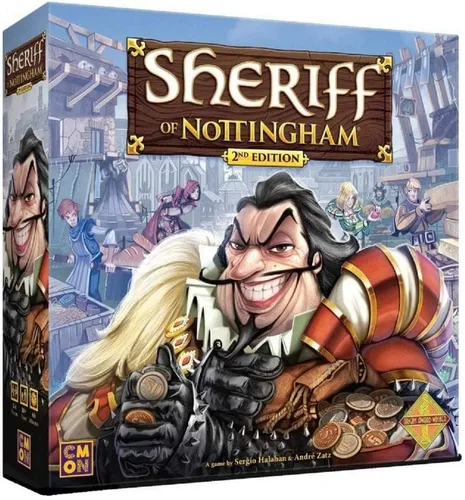 Vista 6 de CMON Sheriff of Nottingham Juego de mesa (2ª edición) - Juego medieval de engaño y selección de cartas para niños y adultos, a partir de 14 años, 3
