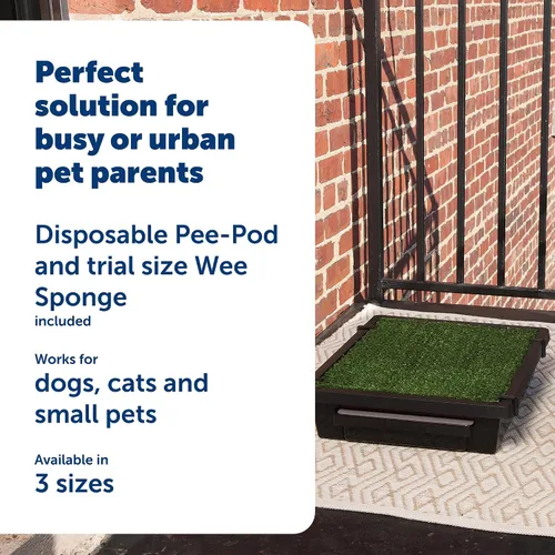 Vista 6 de PetSafe baño para mascotas portable., S, Negro Gass Mat Toilet Alternative for Puppy Pads, Perfect for House Training and Small Spaces, Less Odor