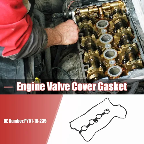 Vista 2 de X AUTOHAUX 1 juego junta de tapa de válvula de motor PY01-10-235 para Mazda 3 6 CX-5 2.5L I4 Negro