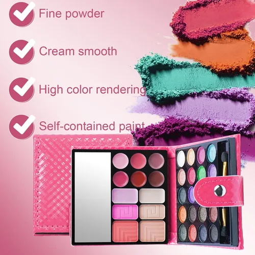 Vista 5 de FantasyDay Juego de regalo de maquillaje todo en uno Kit completo de maquillaje para mujeres, paquete esencial de iniciación incluye 20 paletas