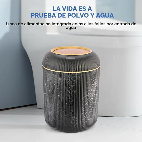 Vista 6 de Pukomc Papelera con sensor inteligente, conveniente e higiénico, fácil de usar, sensor de tecnología, impermeable, papelera de plástico para cocina