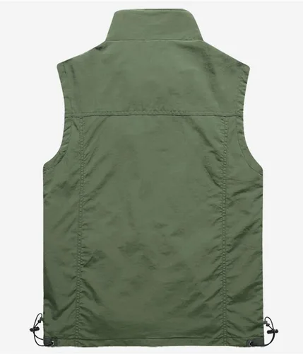Vista 3 de Gihuo Chaleco de pesca ligero de secado rápido para hombre con múltiples bolsillos
