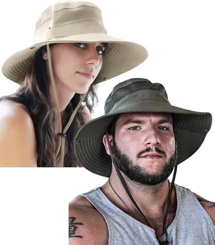 Vista 17 de GearTOP Safari Hat for Men Sun Hats for Women UV Protection UPF 50+ Fishing, Gardening, Hiking Hat (22-23 1/2")