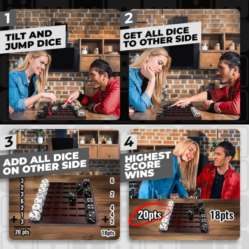 Vista 2 de Dittle™- Batalla de Dados Juegos de Dados para 2 Jugadores para Adultos Juegos de Mesa para Adultos para 2 Jugadores Mejor Juego para Dos