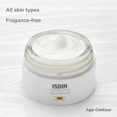 Vista 5 de ISDIN Isdinceutics Age Contour Crema reafirmante y rejuvenecedora - Hidratante facial con niacinamida. Reduce visiblemente las arrugas, 18.1 onzas.
