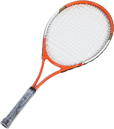 Vista 9 de Raqueta de tenis de 27 pulgadas, raqueta recreativa de nailon de aleación de aluminio con bolsa de raqueta, para principiantes, jugadores Red
