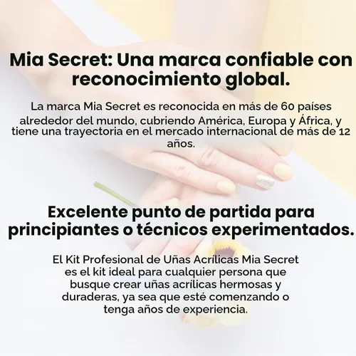 Vista 6 de Mia Secret Kit profesional de uñas académicas para acrílico, Formagel, Gelux y gel de inmersión para principiantes, estudiantes (Kit-A08)